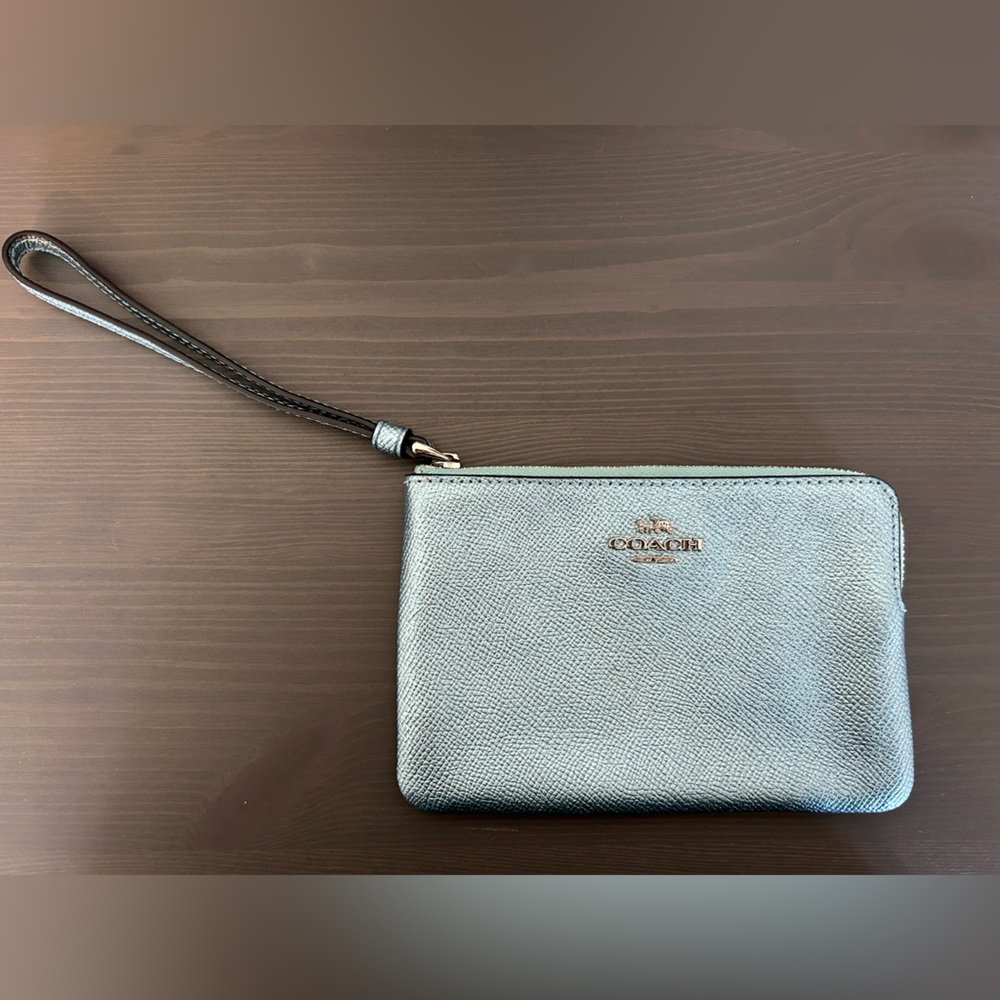 Coach Blue Wristlet - Small